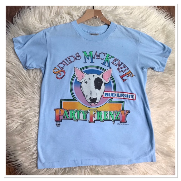 Vintage 80's Spuds Mackenzie Bud Light Party Frenzy Single Stitch T-Shirt Size M - Picture 2 of 12